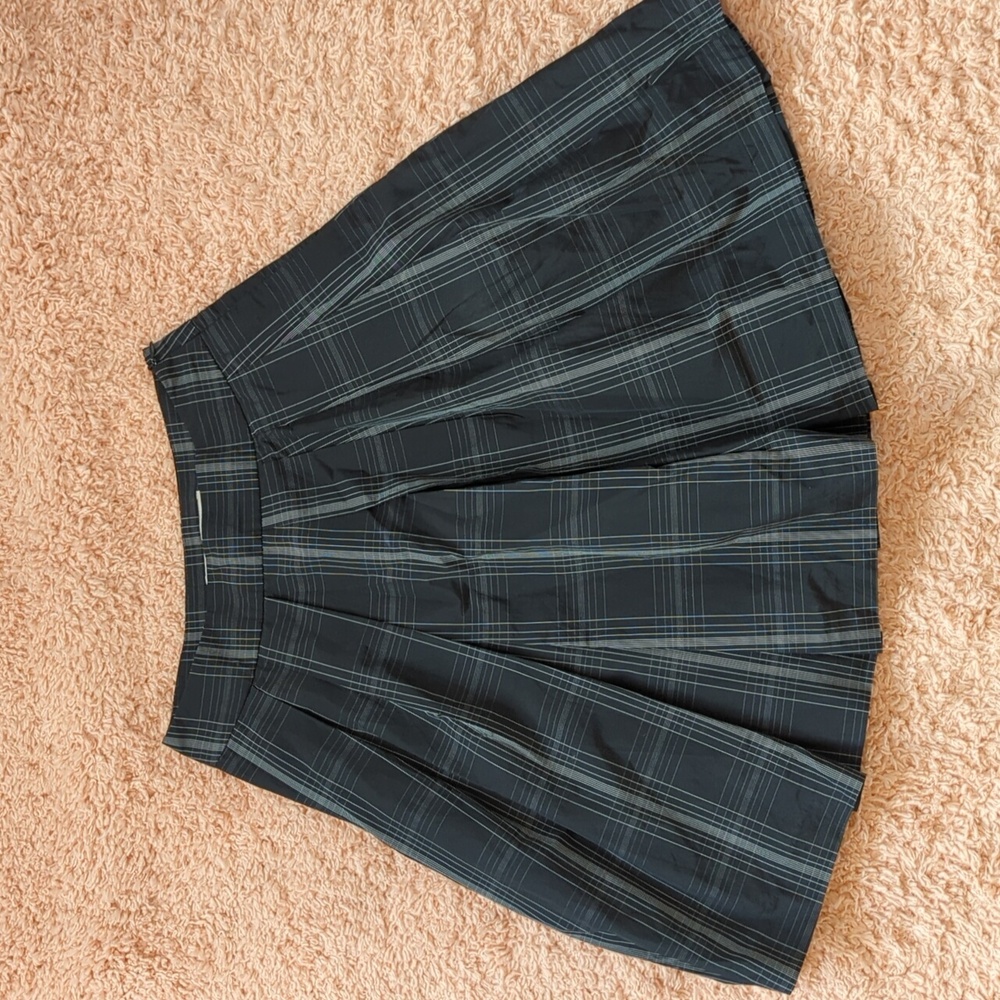 Zara Black Plaid Mini Skirt